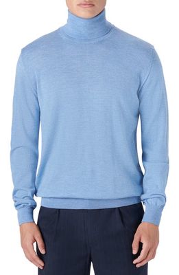 Bugatchi Turtleneck Wool Sweater in Air Blue
