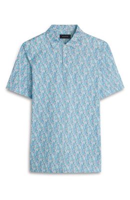 Bugatchi Victor OoohCotton Pineapple Print Polo in Azure