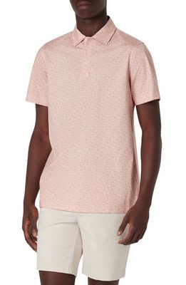 Bugatchi Victor OoohCotton Print Polo in Coral