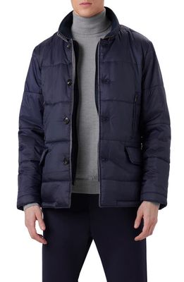 Bugatchi Water Repellent Quilted Jacket in Navy