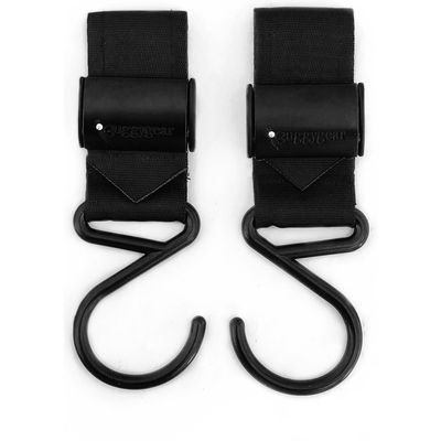 BuggyGear 2-Pack Stroller Hooks in Matte Black 