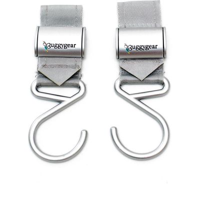 BuggyGear 2-Pack Stroller Hooks in Platinum 