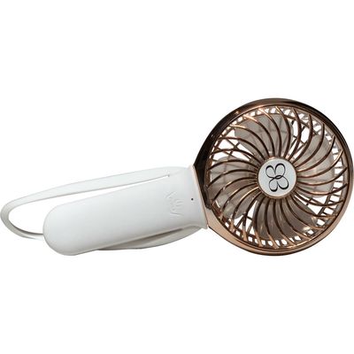 BuggyGear 3-Speed Recharge Turbo Stroller Fan in White/Rose Gold