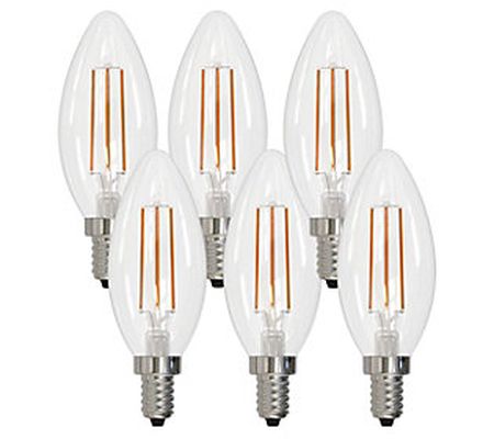 Bulbrite 4W Warm White B11 LED Chandelier Light Bulbs 6PK