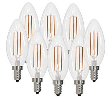 Bulbrite 4W Warm White B11 LED Chandelier Light Bulbs 8PK