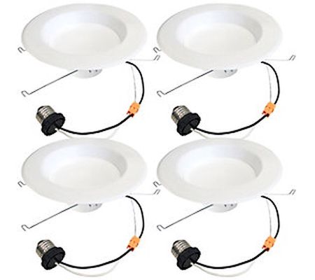 Bulbrite 5/6" Cool White Round LED Recessed Dow light, 4PK