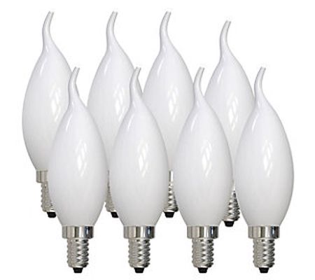 Bulbrite 5W Warm White CA10 LED Chandelier Ligh Bulbs 8PK