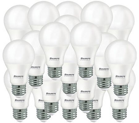 Bulbrite 9W Warm White A19 LED Light Bulbs 20PK