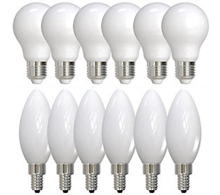 Bulbrite LED Light Bulb Combo Pack Soft White A 9 and B11