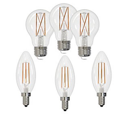 Bulbrite LED Light Bulb Combo Pack Warm White A 9 and B11