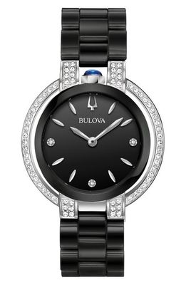 BULOVA Classic Rubaiyat Diamond Bracelet Watch, 35mm in Black 