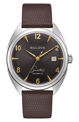 BULOVA Frank Sinatra Fly Me to the Moon Leather Strap