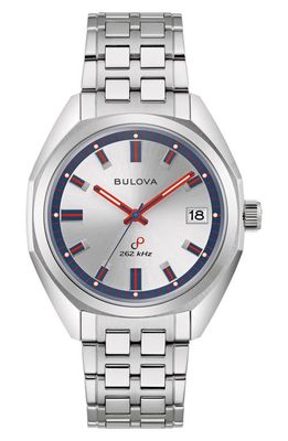 BULOVA Jet Star 1973 Bracelet Watch, 40mm in Silver-Tone 