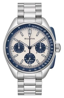 BULOVA Lunar Pilot Chronograph Watch, 43.5mm in Silver-Tone 