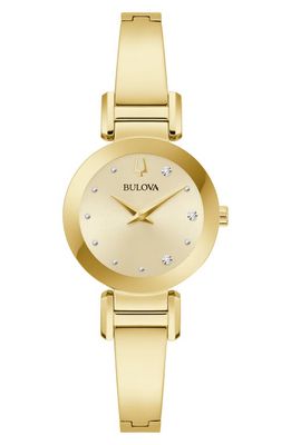 BULOVA Marc Anthony Diamond Bangle Watch, 26mm in Gold-Tone 