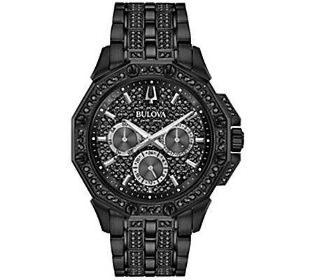 Bulova Men's Black Crystal Chronograph Watch