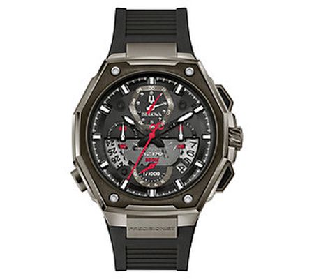 Bulova Men's Precisionist Chronograph Black Str ap Watch