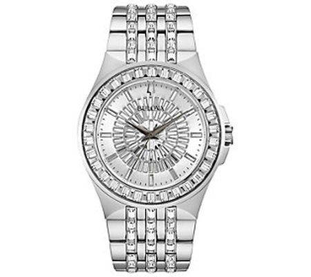 Bulova Men's Stainless Steel Crystal Watch