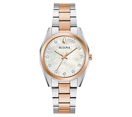 Bulova Women's Classic Surveyor Two-Tone Diamon d Watch