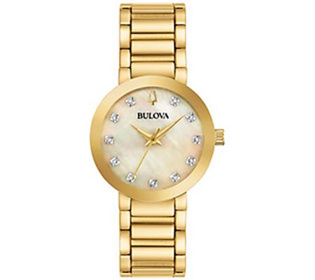 Bulova Women's Diamond Accent Goldtone Stainles s Watch