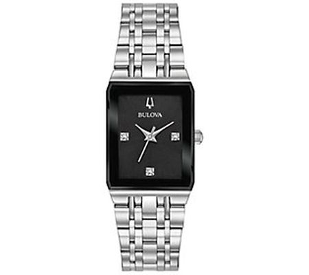 Bulova Women's Quadra Stainless Steel Diamond W atch