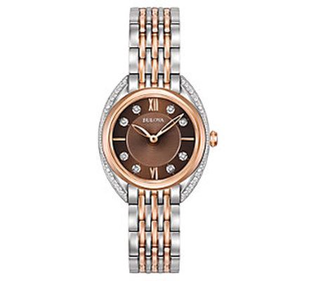 Bulova Women's Two-Tone Stainless Steel Diamond Watch