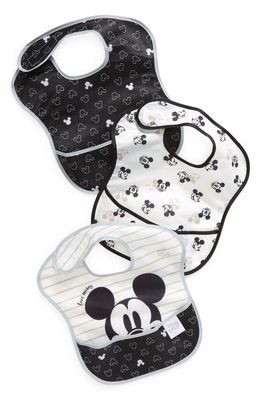 Bumkins x Disney Assorted 3-Pack Mickey & Friends Bibs in Black Multi