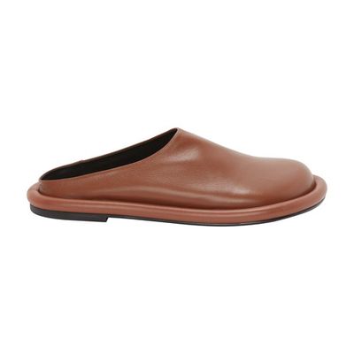 Bumper-tube leather slippers