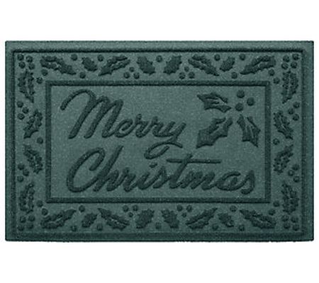 Bungalow Flooring Aqua Shield Merry Christmas 2 0"x30" Door Mat