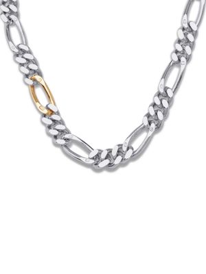 Bunney sterling silver and 18kt yellow gold Figaro chain necklace
