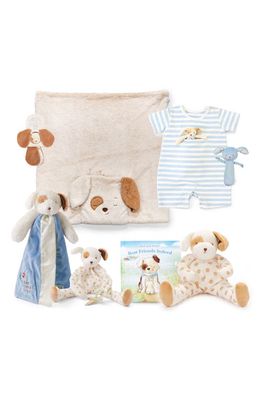Bunnies by the Bay 8-Piece Skipit Pup's Everything Gift Set in Tan/Blue