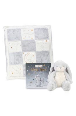 Bunnies by the Bay Little Star Quilt, Board Book & Stuffed Animal Set in Grey 