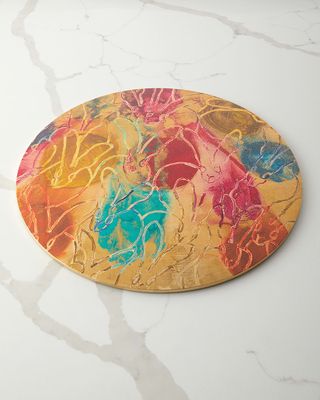 Bunny Palette Lacquer Placemat, 15" Round