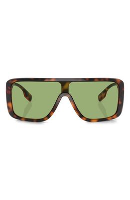 burberry 30mm Mirrored Rectangular Sunglasses in Dark Havana