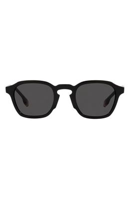 burberry 49mm Round Sunglasses in Dark Grey