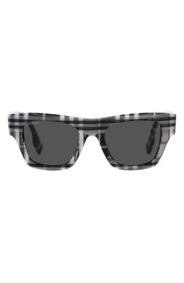 Burberry 49mm Square Sunglasses in Black/White
