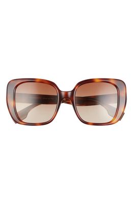 burberry 52mm Gradient Square Sunglasses in Light Havana