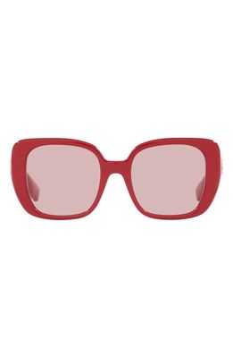 burberry 52mm Gradient Square Sunglasses in Red