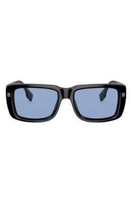 burberry 55mm Rectangular Sunglasses in Black