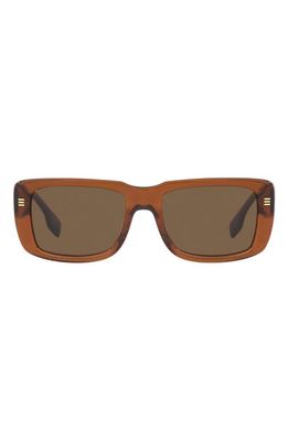 burberry 55mm Rectangular Sunglasses in Brown