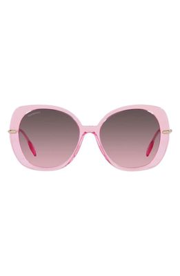 burberry 55mm Round Sunglasses in Pink
