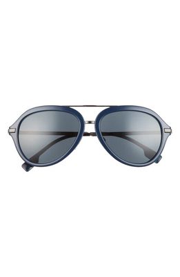 burberry 58mm Aviator Sunglasses in Blue