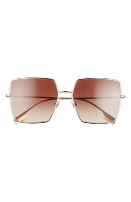 Burberry 58mm Square Sunglasses in Light Gold/Gradient Brown