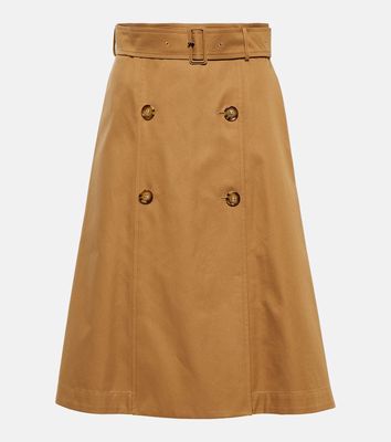 Burberry A-line cotton midi skirt