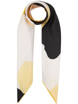 Burberry abstract-print silk scarf - Yellow