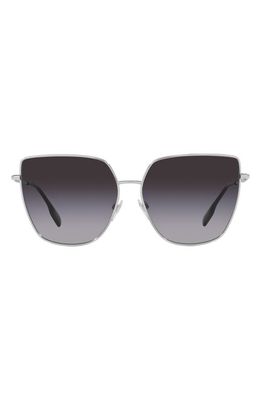 burberry Alexis 61mm Gradient Irregular Sunglasses in Grey Flash