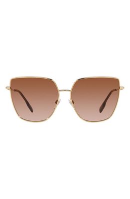 burberry Alexis 61mm Gradient Irregular Sunglasses in Lite Gold