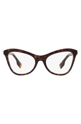 burberry Angelica 54mm Cat Eye Optical Glasses in Dk Havana