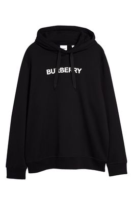 Burberry Ansdell Logo Graphic Hoodie in Black