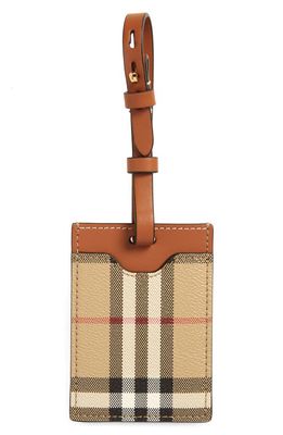 burberry Archive Check Luggage Tag in Archive Beige